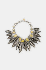 Iradj Moini Citrine & Swarovski Crystal Leaf Choker