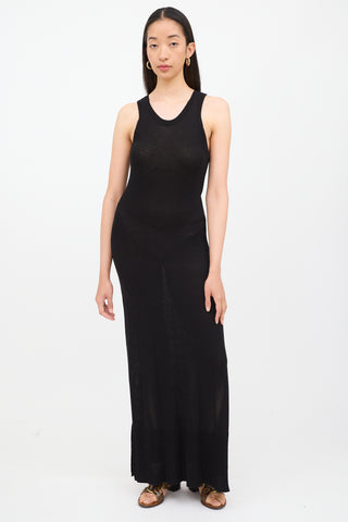 Iris Setlakwe Black Knit Sleeveless Dress