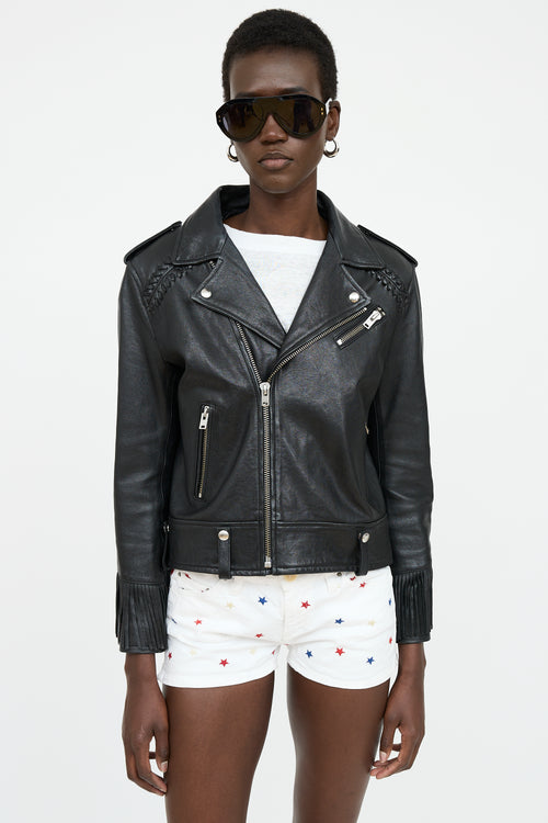 Iro Leather Fringe Jacket