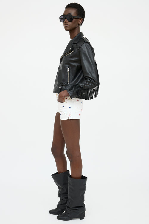 Iro Leather Fringe Jacket