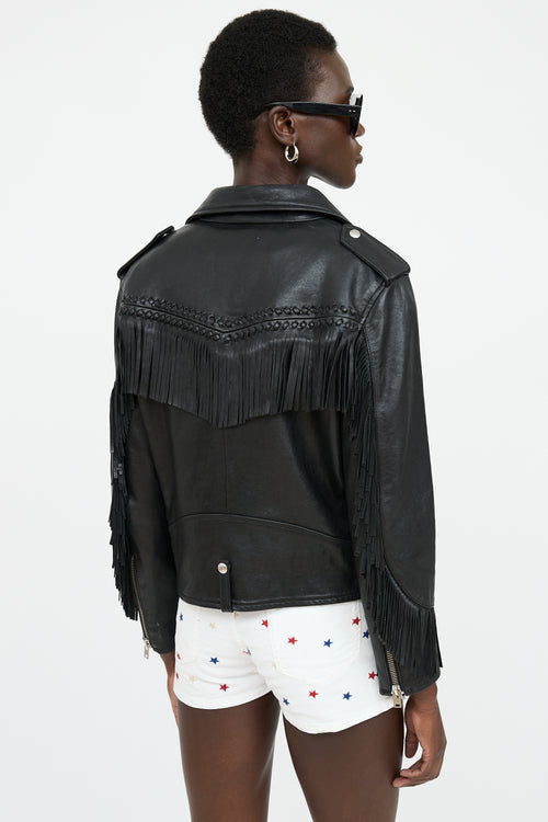 Iro Leather Fringe Jacket
