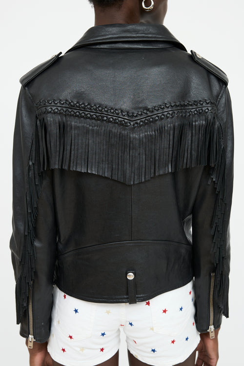 Iro Leather Fringe Jacket