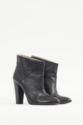 Iro Black Leather Pointed Boot