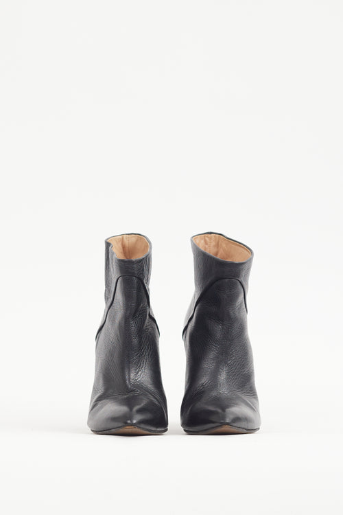 Iro Black Leather Pointed Boot