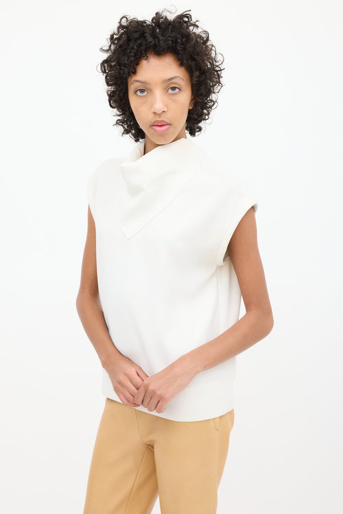 Iro White Bandana Sleeveless Blouse