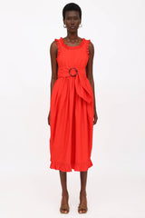 Isa Arfen Cotton Ruffle Dress
