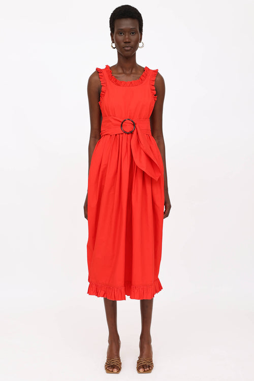 Isa Arfen Cotton Ruffle Dress