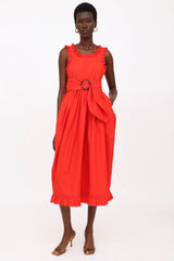 Isa Arfen Cotton Ruffle Dress