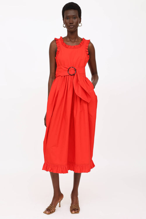 Isa Arfen Cotton Ruffle Dress