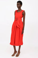 Isa Arfen Cotton Ruffle Dress