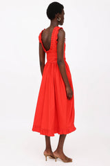 Isa Arfen Cotton Ruffle Dress