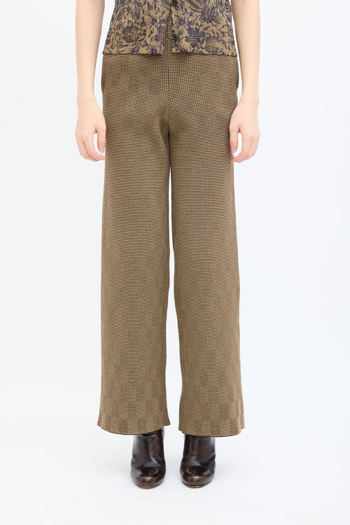 Isa Boulder Beige & Brown Delusion Check Pant