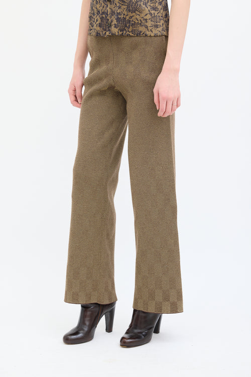 Isa Boulder Beige & Brown Delusion Check Pant