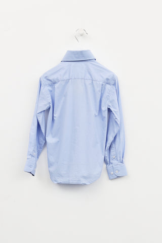 Isaac Mizrahi Blue Button-Up Shirt