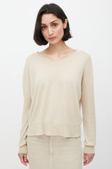 Isabel Marant Beige Cashmere Knit Sweater