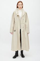 Isabel Marant Beige Ruffle Dipanima Trench Coat