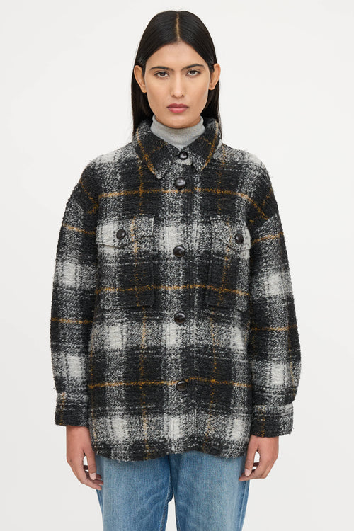 Isabel Marant Étoile Wool Plaid Harveli Jacket
