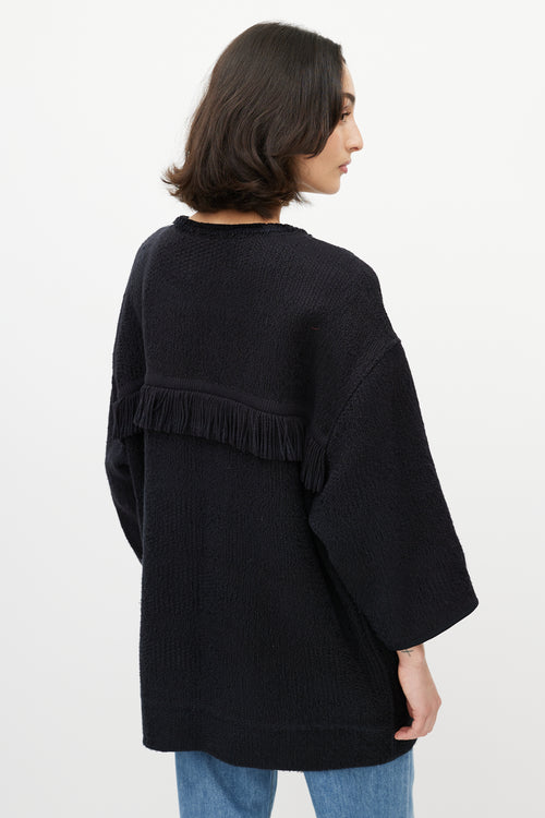 Isabel Marant Black Fringe Tweed Jacket