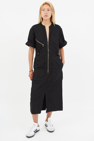 Isabel Marant Black & Gold Zip Dress