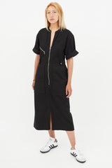 Isabel Marant Black & Gold Zip Dress