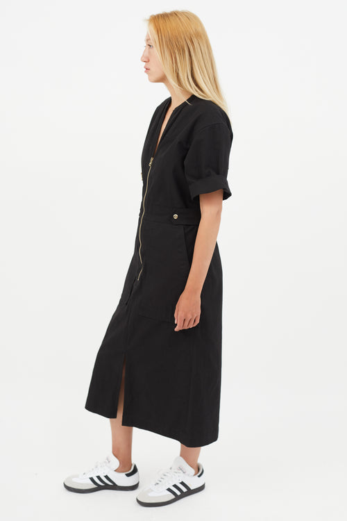 Isabel Marant Black & Gold Zip Dress