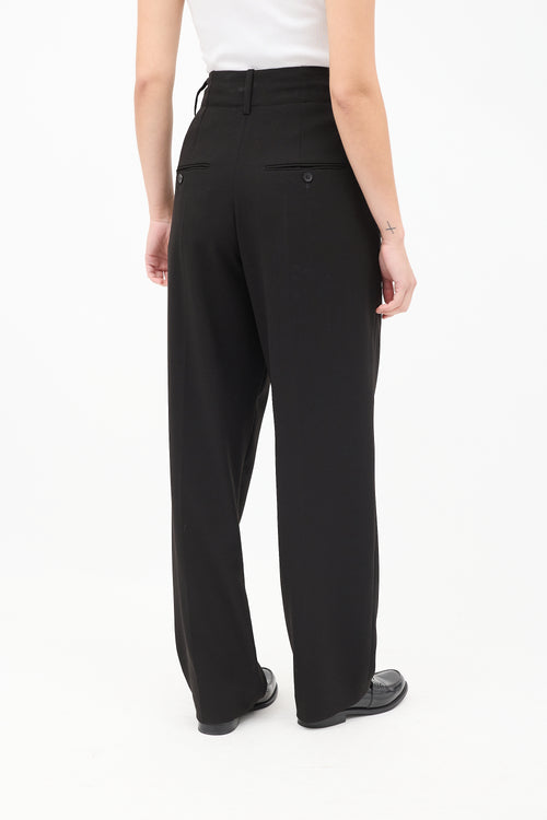 Isabel Marant Black High Waist Straight Leg Trouser