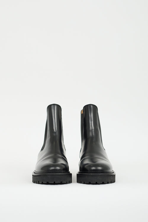 Isabel Marant Black Leather Castay Chelsea Boot