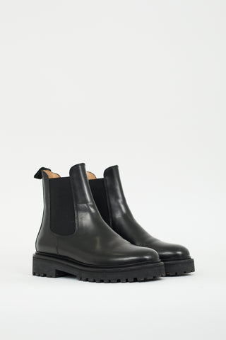 Isabel Marant Black Leather Castay Chelsea Boot