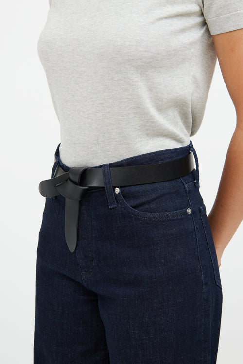 Isabel Marant Black Leather Lecce Tie Belt