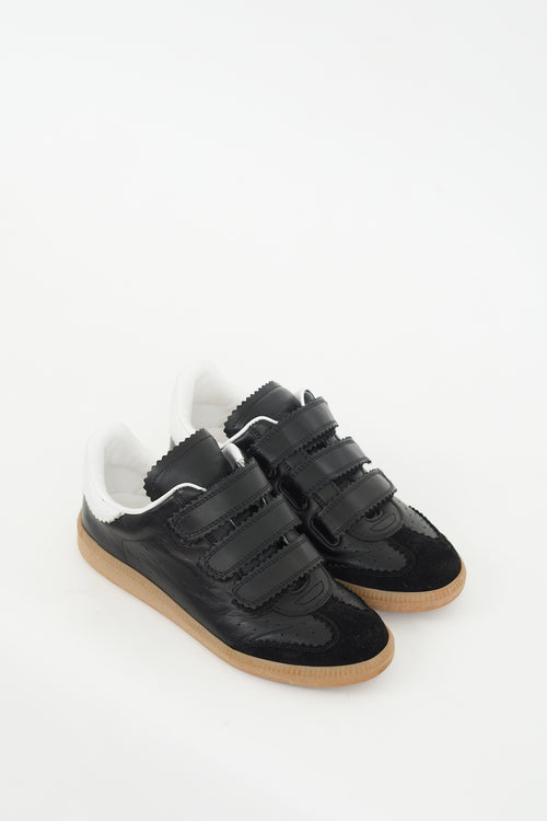 Isabel Marant Black Leather & Suede Beth Sneaker