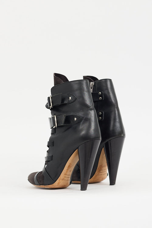 Isabel Marant Black Leather & Suede Royston Boot