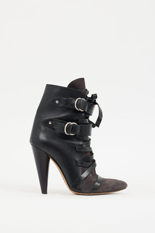 Isabel Marant Black Leather & Suede Royston Boot