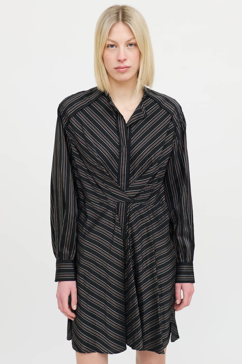 Isabel MarantPleated Stripe Dress