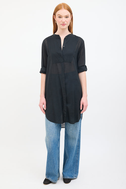 Isabel Marant Black Wool silk Blend Shirt