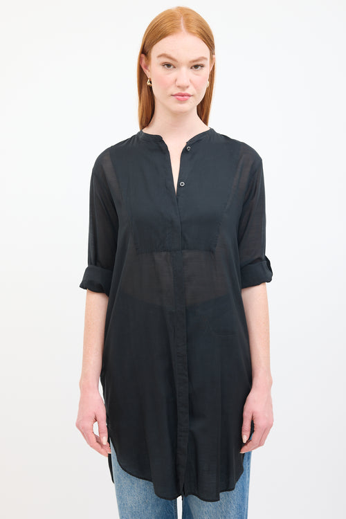 Isabel Marant Black Wool silk Blend Shirt