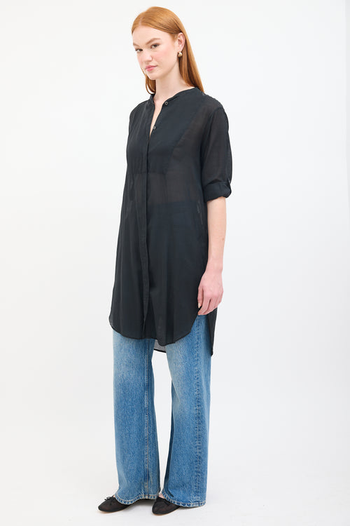 Isabel Marant Black Wool silk Blend Shirt