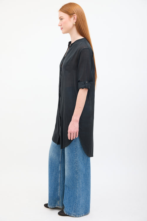 Isabel Marant Black Wool silk Blend Shirt