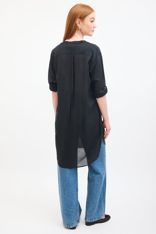 Isabel Marant Black Wool silk Blend Shirt