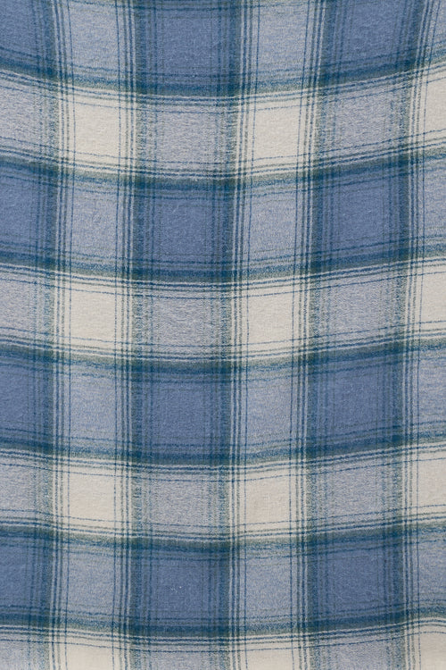Isabel Marant Blue & White Wool Plaid Suzanne Scarf