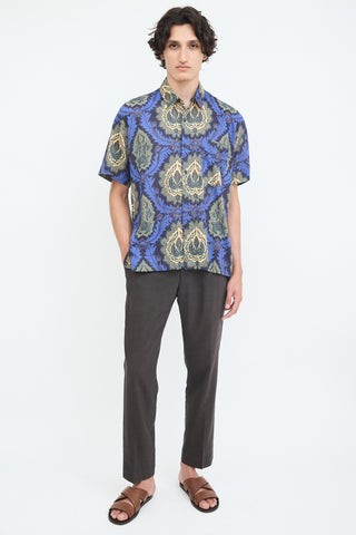 Isabel Marant Blue & Multicolour Cotton Printed Shirt