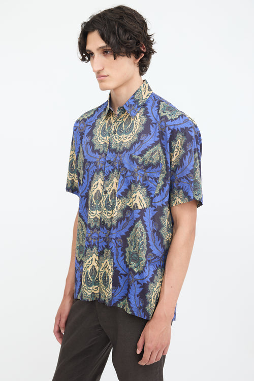 Isabel Marant Blue & Multicolour Cotton Printed Shirt