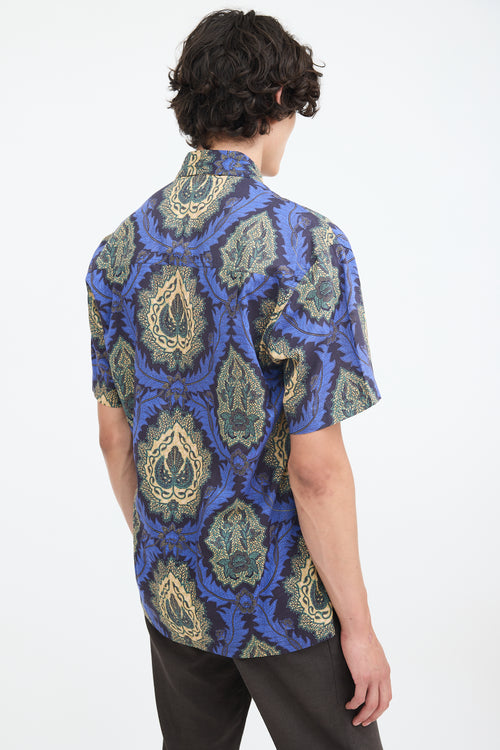 Isabel Marant Blue & Multicolour Cotton Printed Shirt