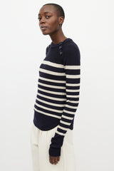 Isabel Marant Blue & White Stripe Knit Top