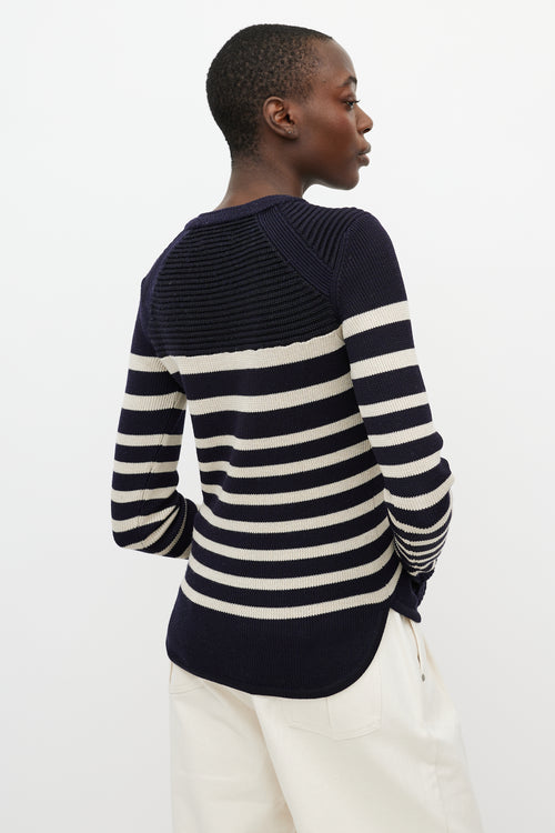 Isabel Marant Blue & White Stripe Knit Top