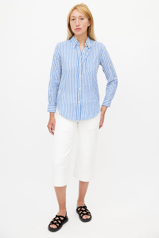 Isabel Marant Blue & White Striped Shirt