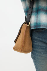 Isabel Marant Brown & Black Suede & Leather Kleny Crossbody Bag