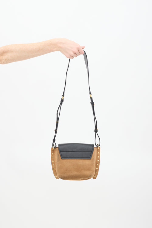 Isabel Marant Brown & Black Suede & Leather Kleny Crossbody Bag