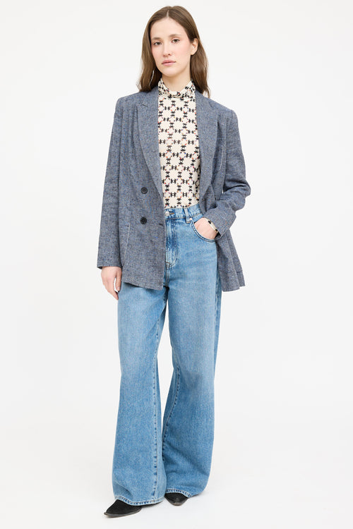 Isabel Marant Double Breasted Linen Blazer