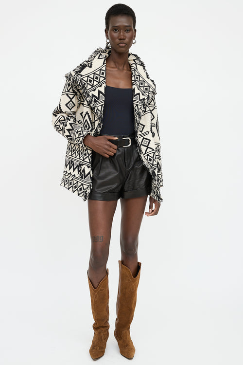 Isabel Marant Étoile Knit Geometric Fringe Jacket