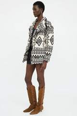 Isabel Marant Étoile Knit Geometric Fringe Jacket